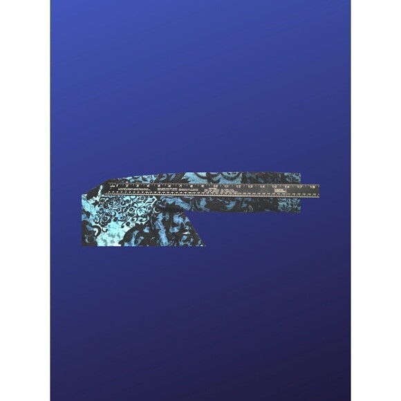 INC INTERNATIONAL CONCEPTS Lace Overlay Top, BLUE/BLACK FLORAL, Size M, NWOT - Picture 5 of 8